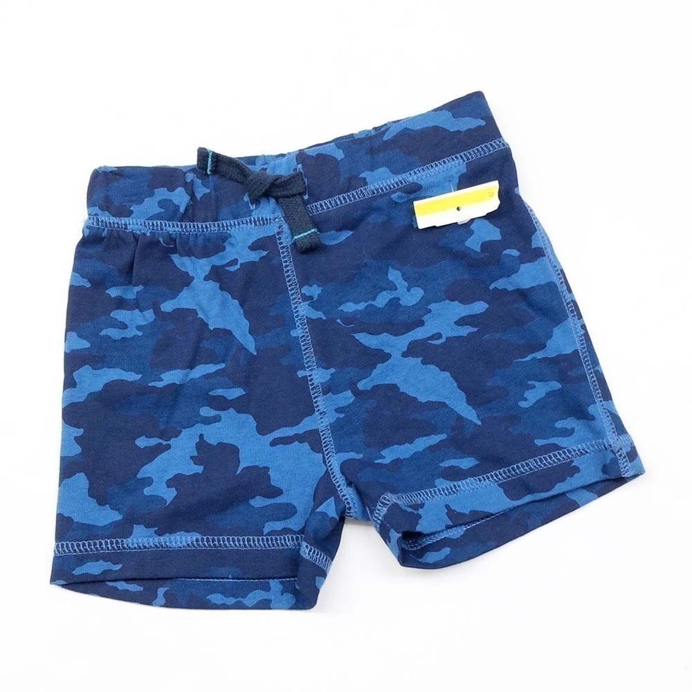 Joe Fresh baby boy blue camo cotton shorts